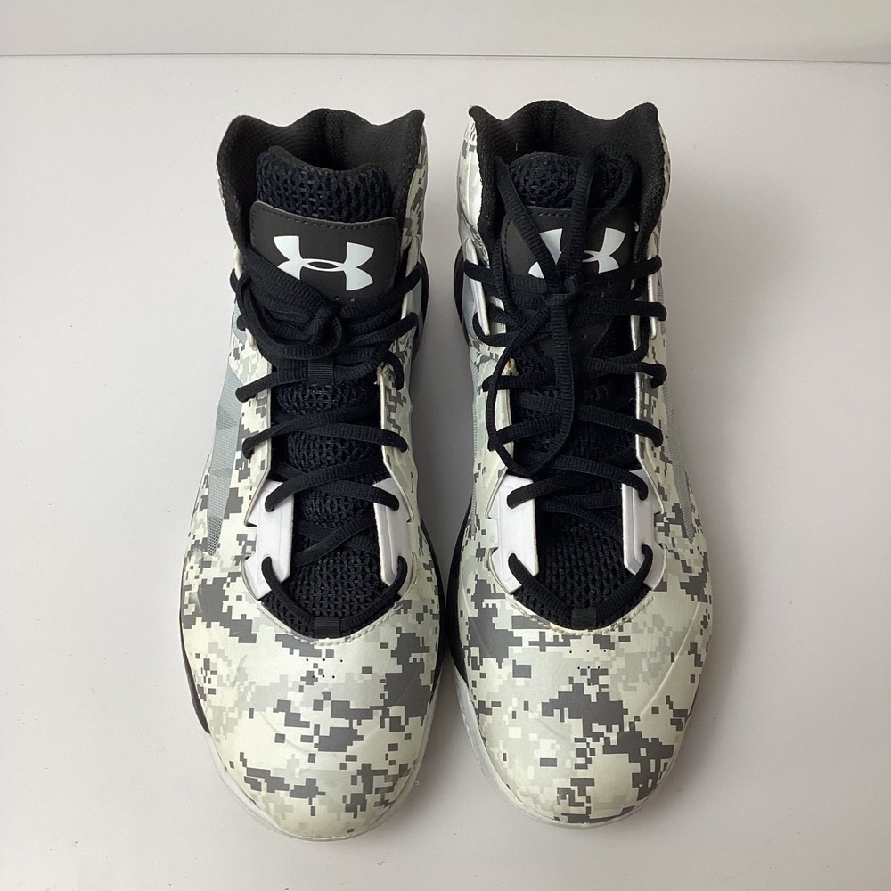 Under Armour Digital Camo Basketball Shoes Men High Top Athletic Sneakers - Picture 14 of 14